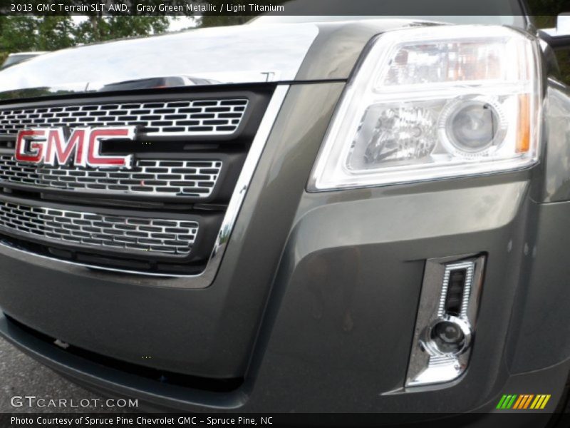 Gray Green Metallic / Light Titanium 2013 GMC Terrain SLT AWD