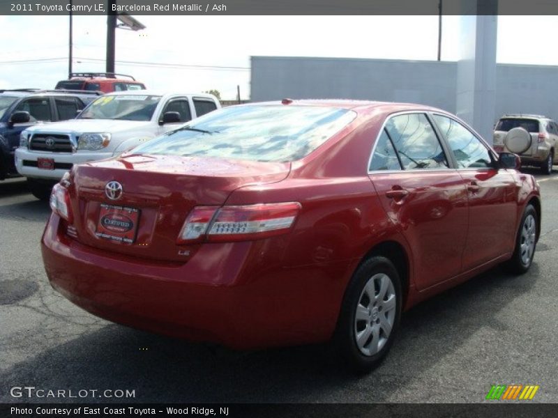 Barcelona Red Metallic / Ash 2011 Toyota Camry LE