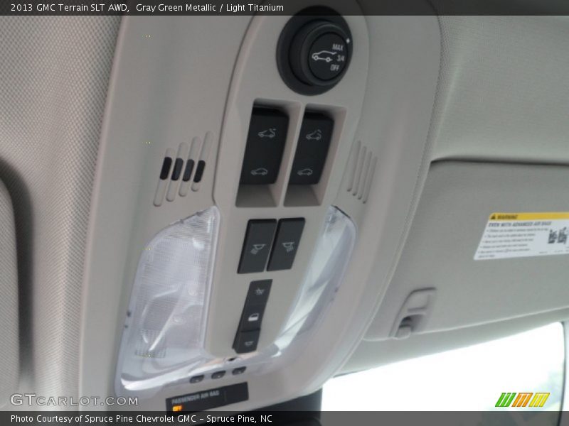 Gray Green Metallic / Light Titanium 2013 GMC Terrain SLT AWD