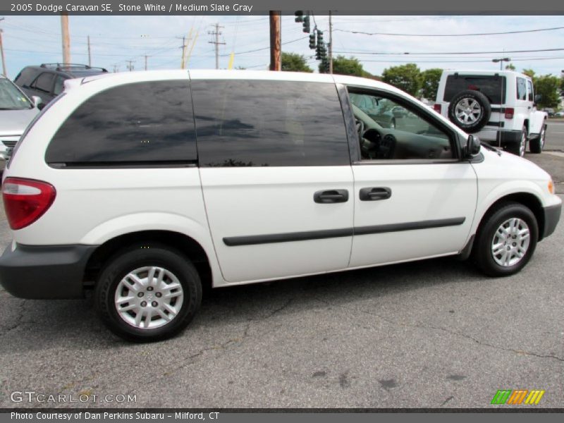 Stone White / Medium Slate Gray 2005 Dodge Caravan SE