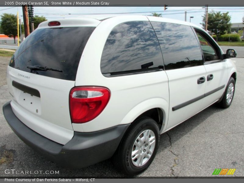 Stone White / Medium Slate Gray 2005 Dodge Caravan SE