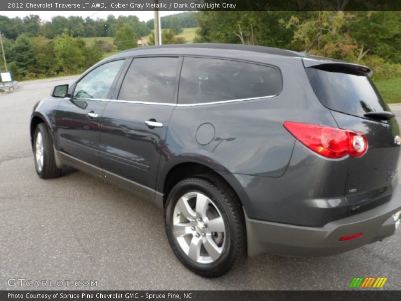 Cyber Gray Metallic / Dark Gray/Light Gray 2012 Chevrolet Traverse LT AWD