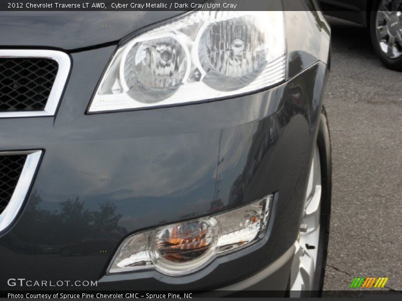 Cyber Gray Metallic / Dark Gray/Light Gray 2012 Chevrolet Traverse LT AWD