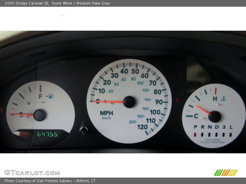 Stone White / Medium Slate Gray 2005 Dodge Caravan SE