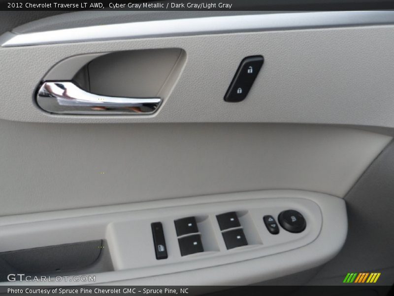 Cyber Gray Metallic / Dark Gray/Light Gray 2012 Chevrolet Traverse LT AWD