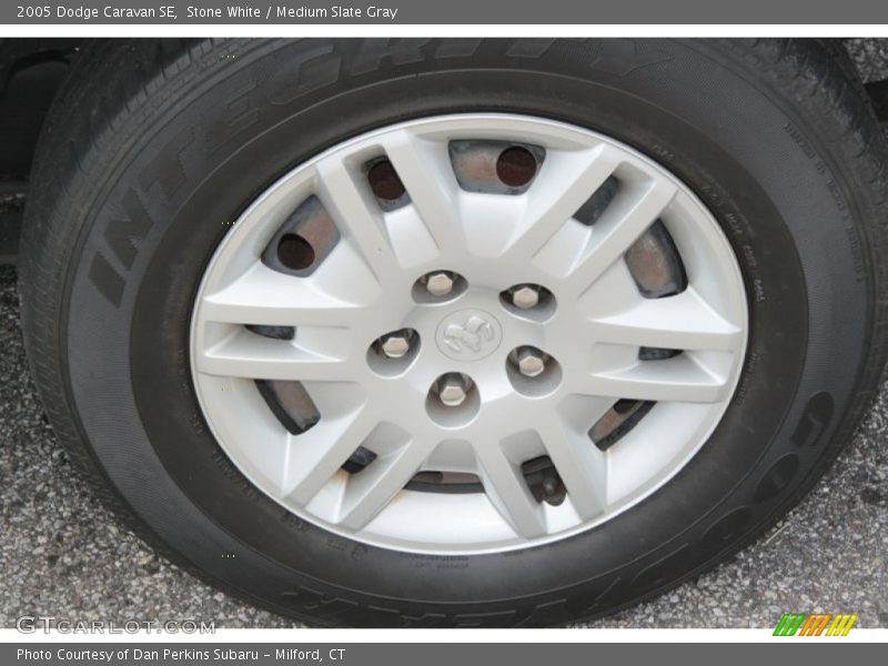 Stone White / Medium Slate Gray 2005 Dodge Caravan SE