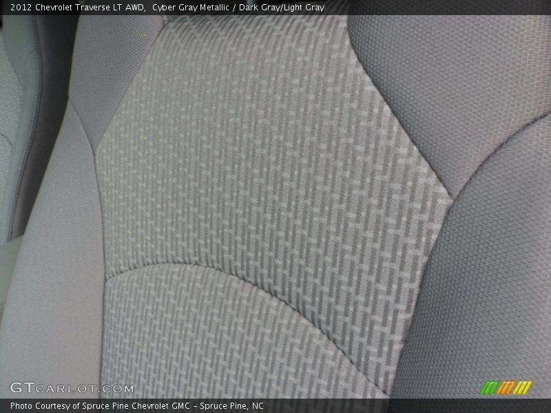 Cyber Gray Metallic / Dark Gray/Light Gray 2012 Chevrolet Traverse LT AWD