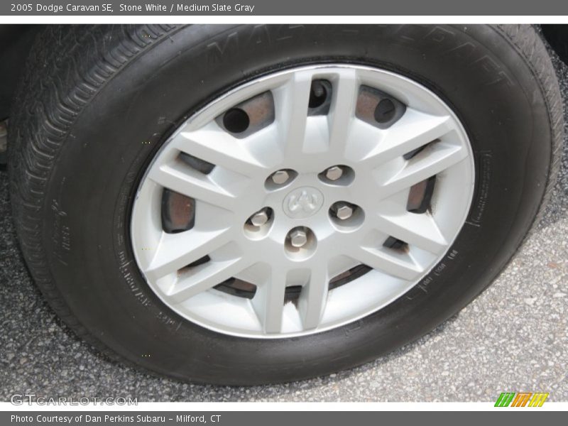 Stone White / Medium Slate Gray 2005 Dodge Caravan SE