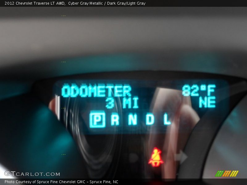 Cyber Gray Metallic / Dark Gray/Light Gray 2012 Chevrolet Traverse LT AWD