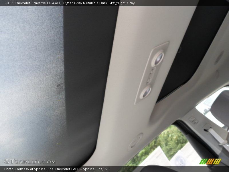 Cyber Gray Metallic / Dark Gray/Light Gray 2012 Chevrolet Traverse LT AWD
