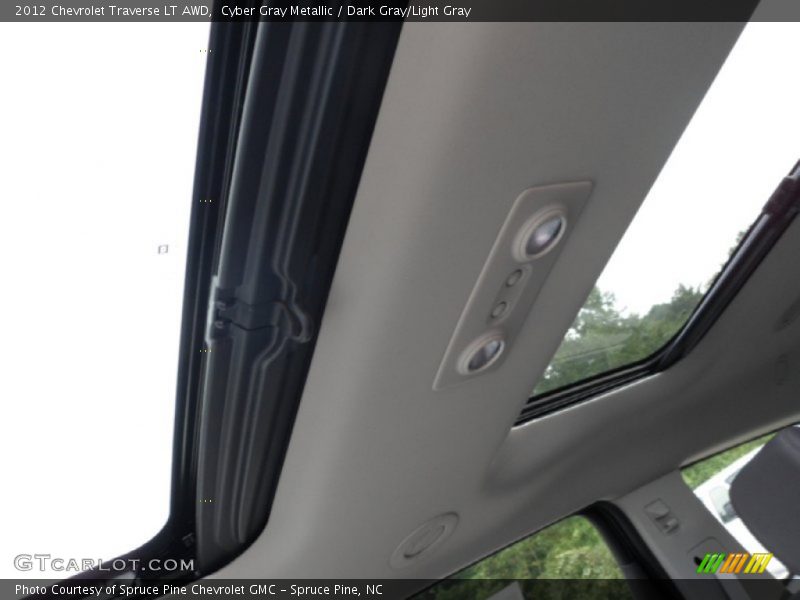 Cyber Gray Metallic / Dark Gray/Light Gray 2012 Chevrolet Traverse LT AWD