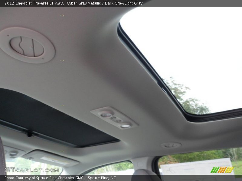 Cyber Gray Metallic / Dark Gray/Light Gray 2012 Chevrolet Traverse LT AWD