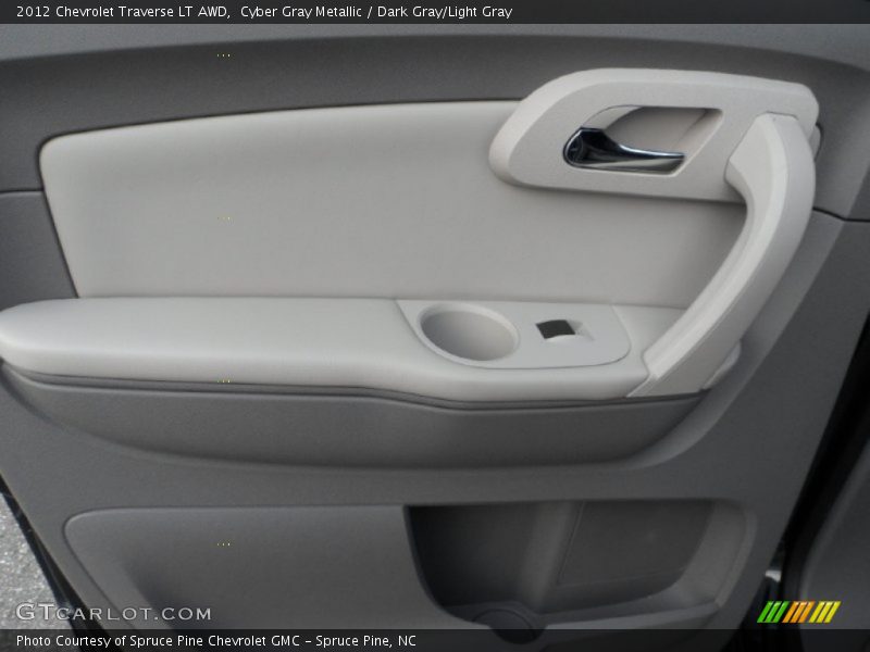 Cyber Gray Metallic / Dark Gray/Light Gray 2012 Chevrolet Traverse LT AWD