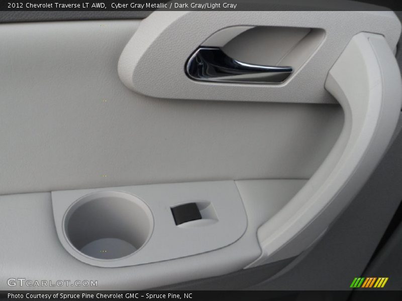 Cyber Gray Metallic / Dark Gray/Light Gray 2012 Chevrolet Traverse LT AWD