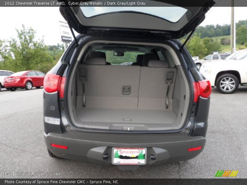 Cyber Gray Metallic / Dark Gray/Light Gray 2012 Chevrolet Traverse LT AWD