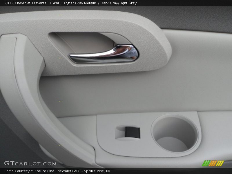 Cyber Gray Metallic / Dark Gray/Light Gray 2012 Chevrolet Traverse LT AWD