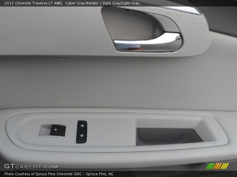 Cyber Gray Metallic / Dark Gray/Light Gray 2012 Chevrolet Traverse LT AWD