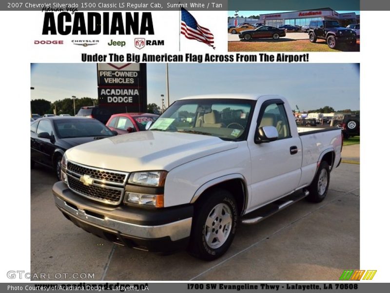 Summit White / Tan 2007 Chevrolet Silverado 1500 Classic LS Regular Cab