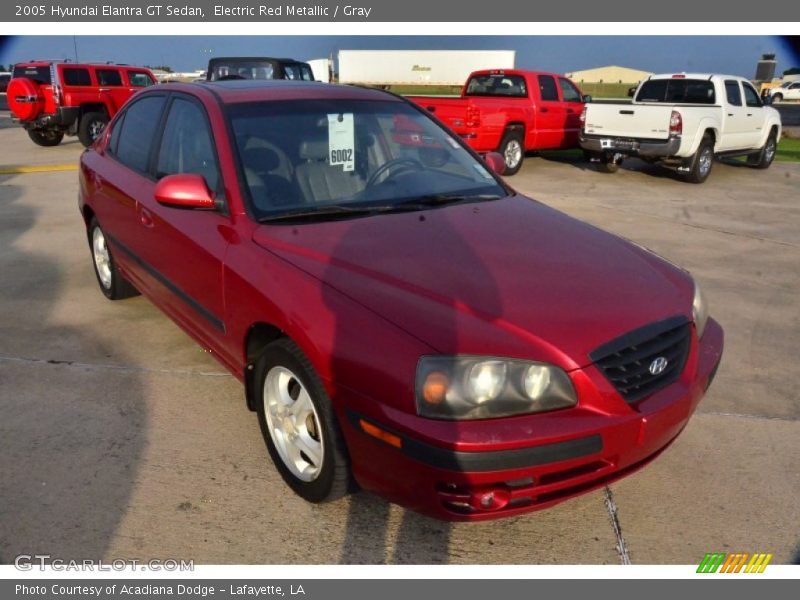 Electric Red Metallic / Gray 2005 Hyundai Elantra GT Sedan