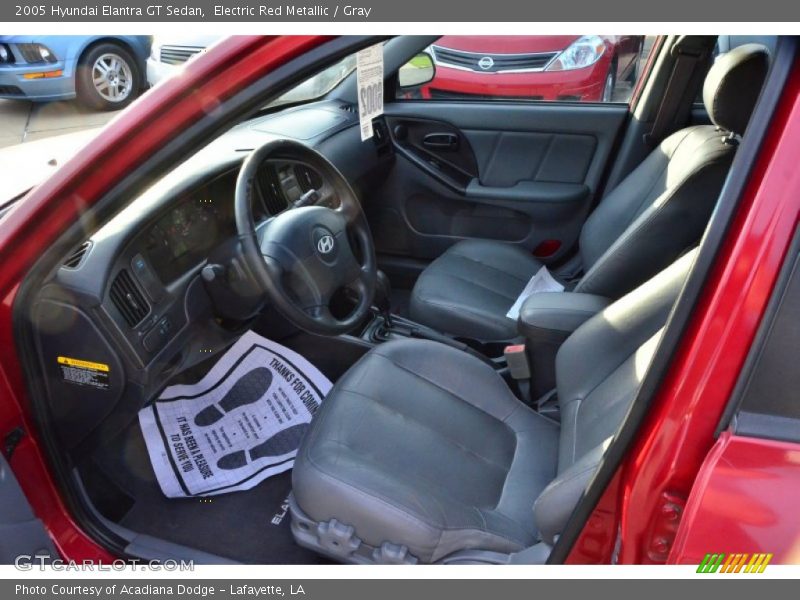 Electric Red Metallic / Gray 2005 Hyundai Elantra GT Sedan