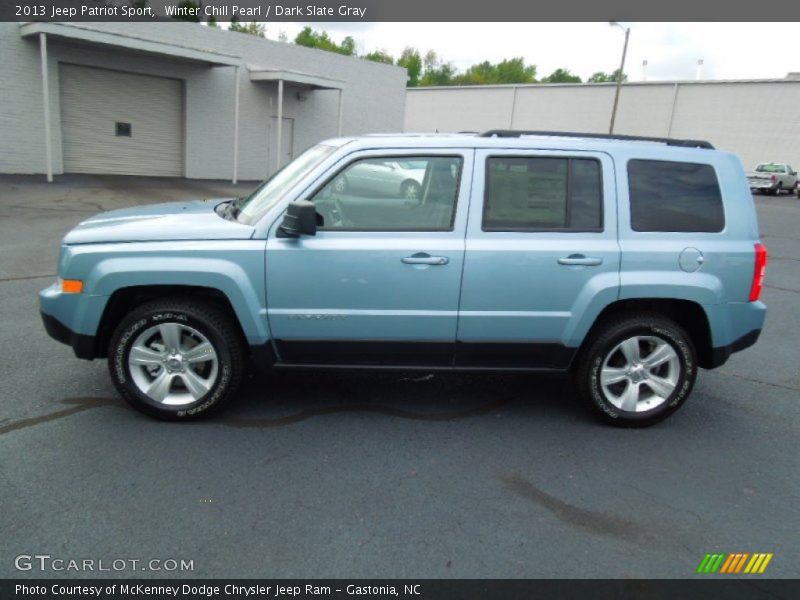 Winter Chill Pearl / Dark Slate Gray 2013 Jeep Patriot Sport