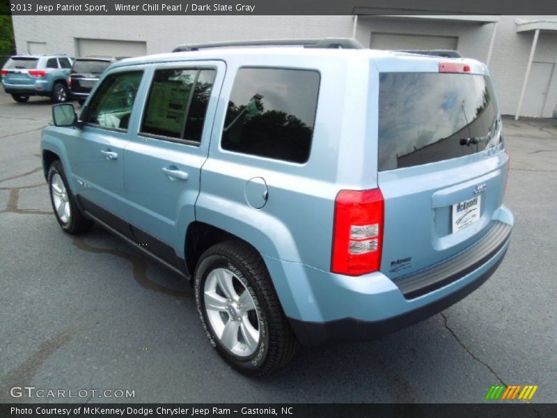 Winter Chill Pearl / Dark Slate Gray 2013 Jeep Patriot Sport
