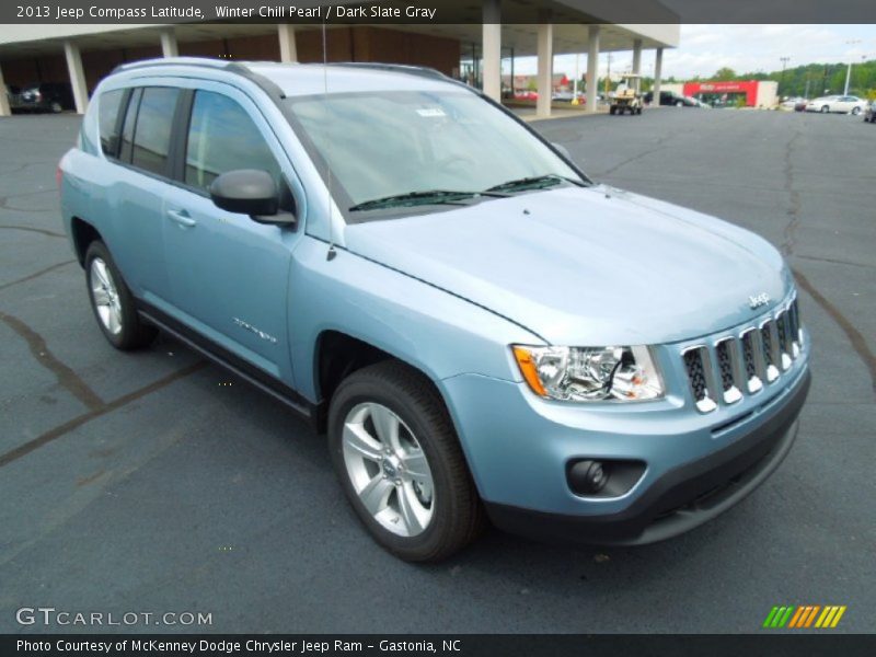 Winter Chill Pearl / Dark Slate Gray 2013 Jeep Compass Latitude