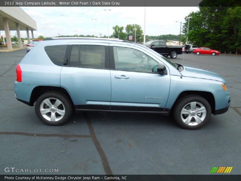 Winter Chill Pearl / Dark Slate Gray 2013 Jeep Compass Latitude