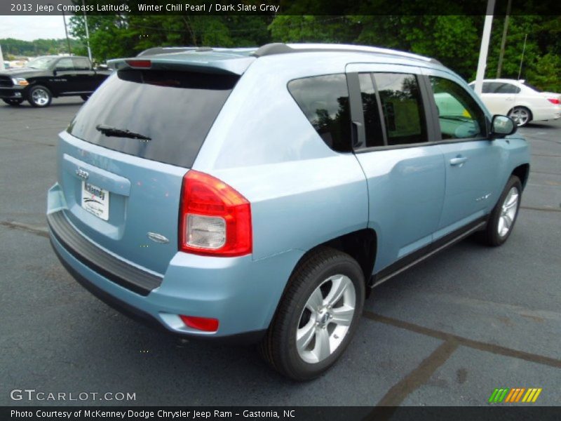 Winter Chill Pearl / Dark Slate Gray 2013 Jeep Compass Latitude