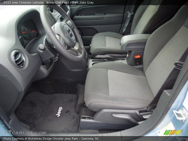 Winter Chill Pearl / Dark Slate Gray 2013 Jeep Compass Latitude