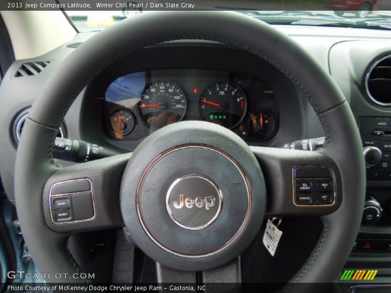 Winter Chill Pearl / Dark Slate Gray 2013 Jeep Compass Latitude