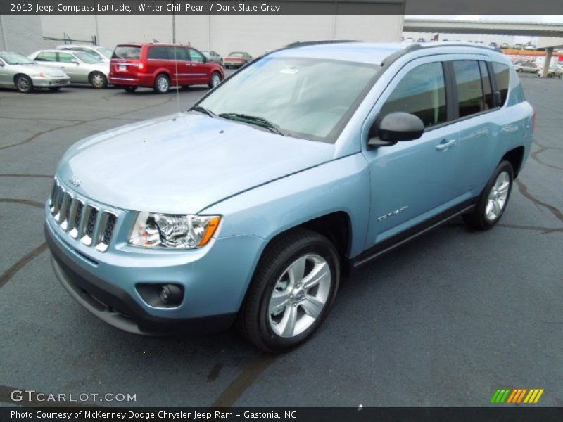 Winter Chill Pearl / Dark Slate Gray 2013 Jeep Compass Latitude