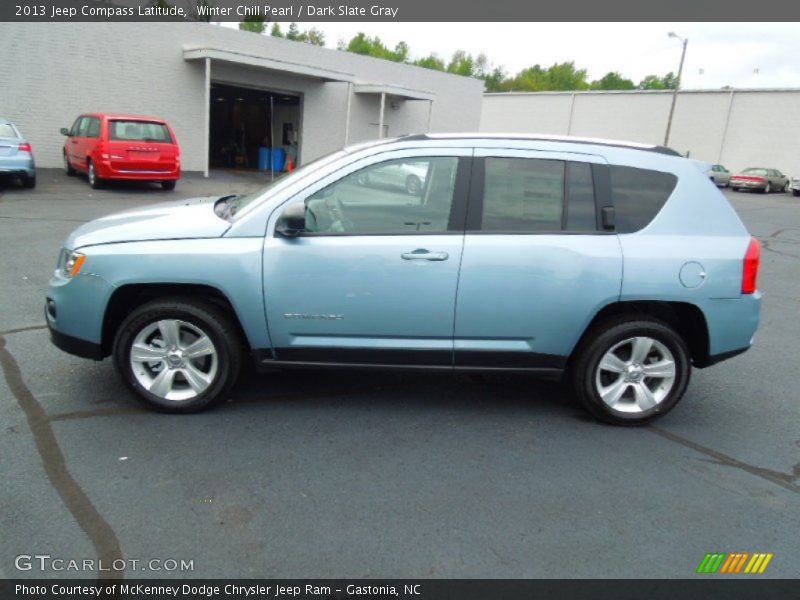 Winter Chill Pearl / Dark Slate Gray 2013 Jeep Compass Latitude