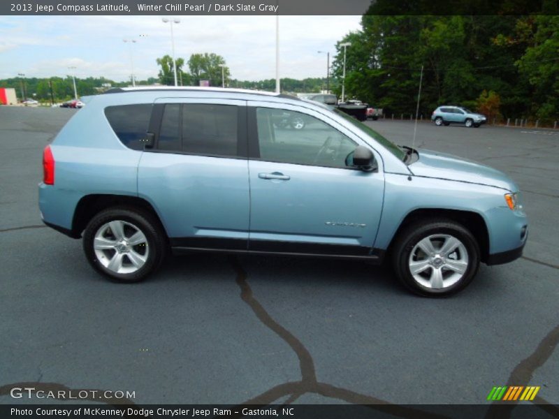 Winter Chill Pearl / Dark Slate Gray 2013 Jeep Compass Latitude