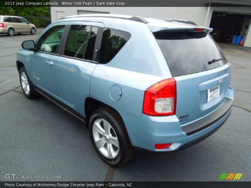 Winter Chill Pearl / Dark Slate Gray 2013 Jeep Compass Latitude