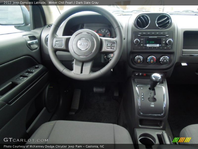 Winter Chill Pearl / Dark Slate Gray 2013 Jeep Compass Latitude