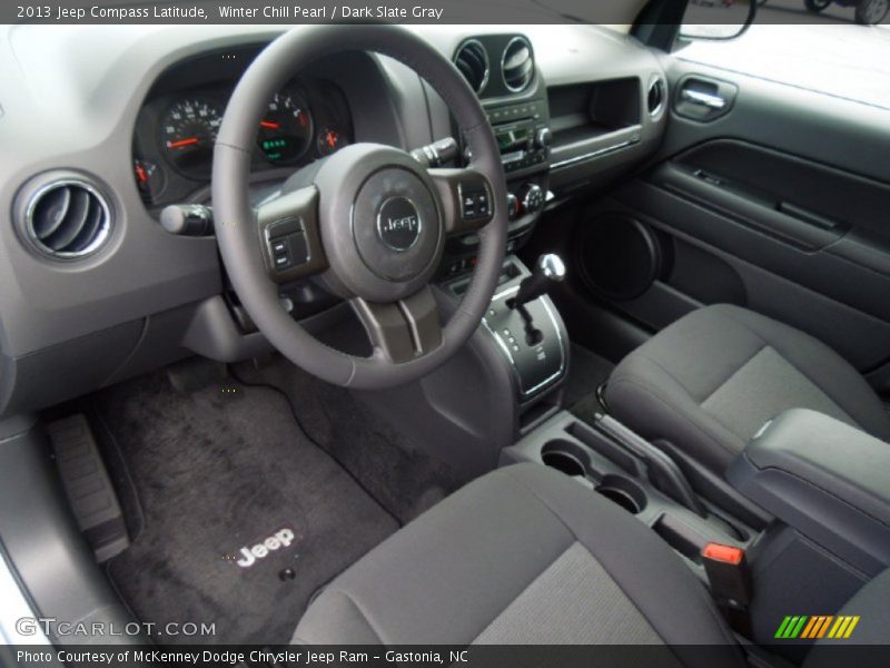 Winter Chill Pearl / Dark Slate Gray 2013 Jeep Compass Latitude