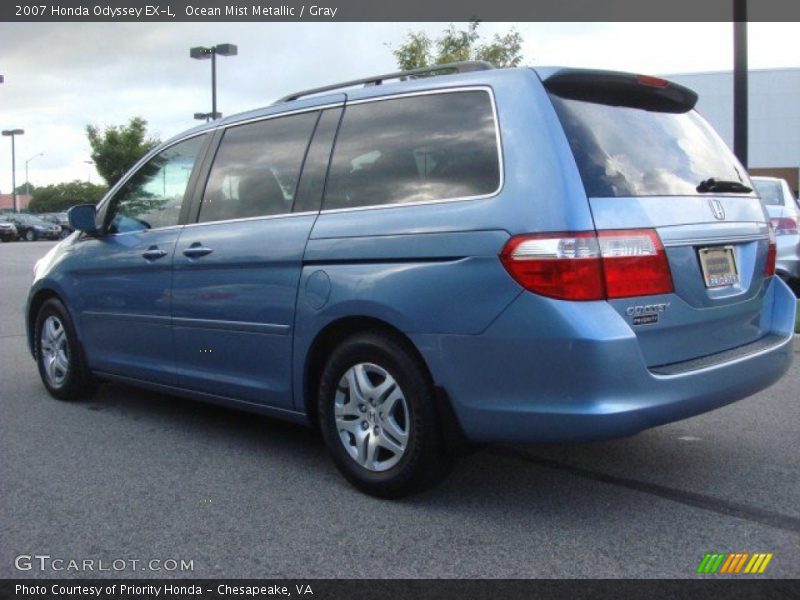 Ocean Mist Metallic / Gray 2007 Honda Odyssey EX-L