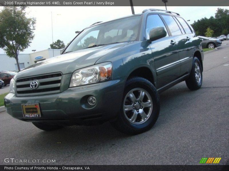 Oasis Green Pearl / Ivory Beige 2006 Toyota Highlander V6 4WD
