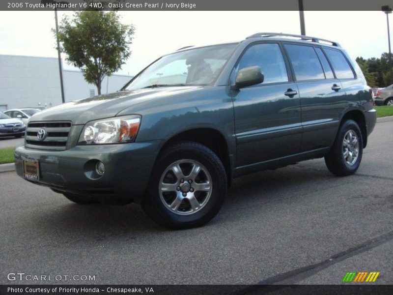 Oasis Green Pearl / Ivory Beige 2006 Toyota Highlander V6 4WD