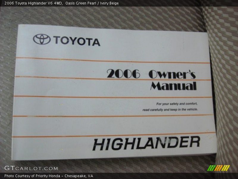 Oasis Green Pearl / Ivory Beige 2006 Toyota Highlander V6 4WD