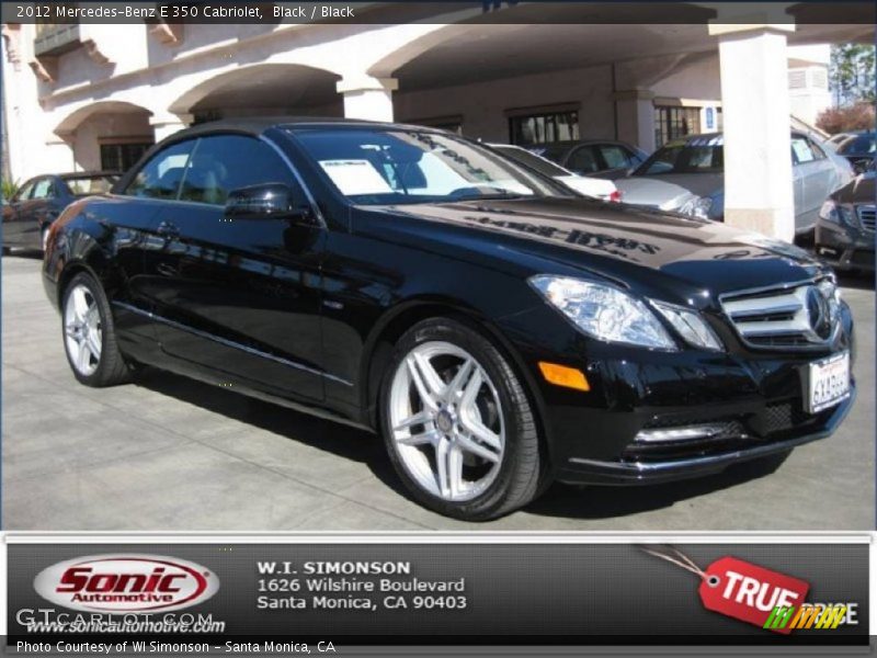 Black / Black 2012 Mercedes-Benz E 350 Cabriolet
