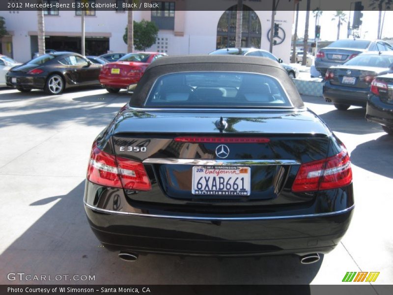 Black / Black 2012 Mercedes-Benz E 350 Cabriolet