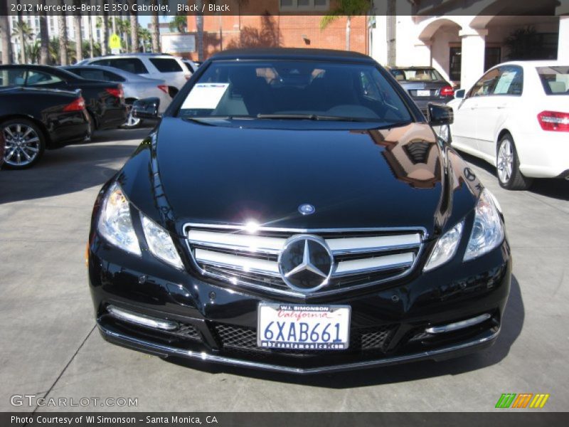 Black / Black 2012 Mercedes-Benz E 350 Cabriolet