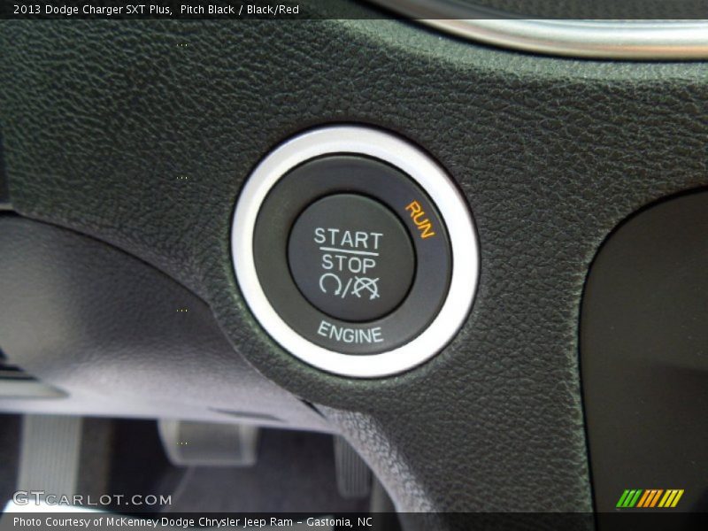 Pitch Black / Black/Red 2013 Dodge Charger SXT Plus