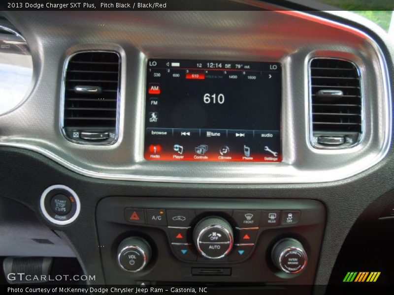 Pitch Black / Black/Red 2013 Dodge Charger SXT Plus