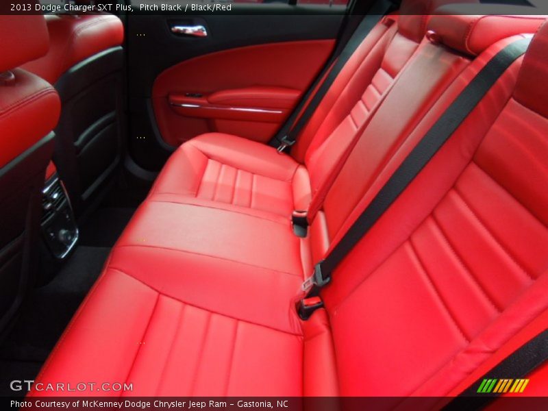 Pitch Black / Black/Red 2013 Dodge Charger SXT Plus