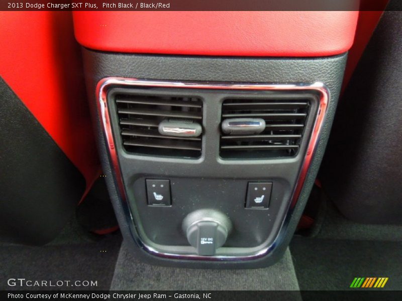 Pitch Black / Black/Red 2013 Dodge Charger SXT Plus