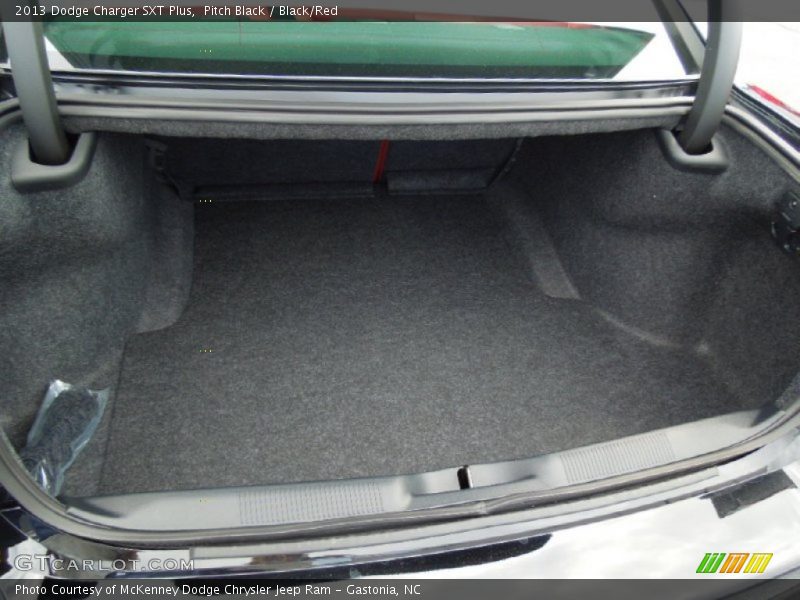 Pitch Black / Black/Red 2013 Dodge Charger SXT Plus