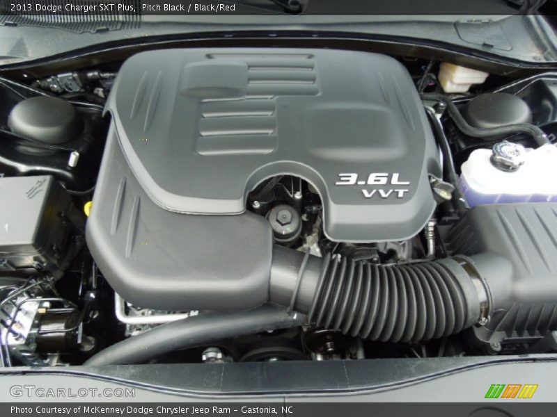 Pitch Black / Black/Red 2013 Dodge Charger SXT Plus